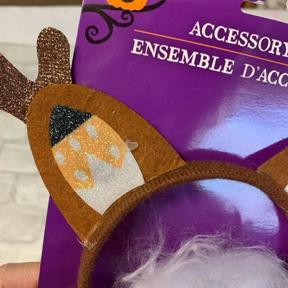 Deer costume accessories kit ears and tail set - Picture 3 of 6